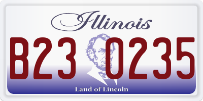 IL license plate B230235