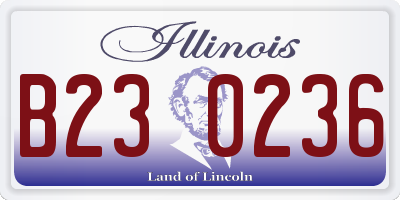 IL license plate B230236