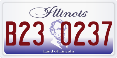 IL license plate B230237