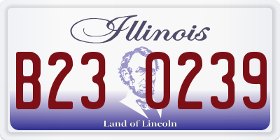 IL license plate B230239
