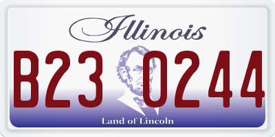 IL license plate B230244