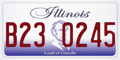 IL license plate B230245
