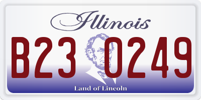 IL license plate B230249