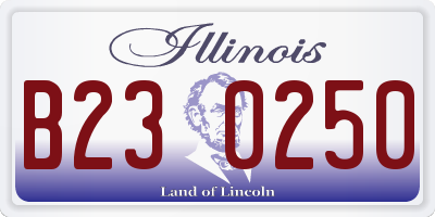 IL license plate B230250