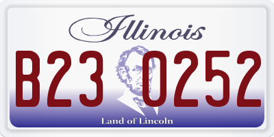 IL license plate B230252