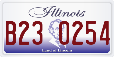 IL license plate B230254