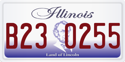 IL license plate B230255
