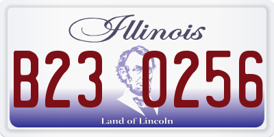 IL license plate B230256