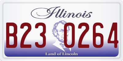 IL license plate B230264