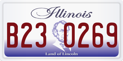IL license plate B230269