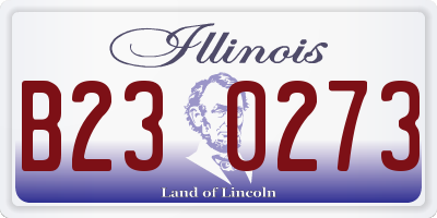IL license plate B230273