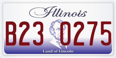 IL license plate B230275