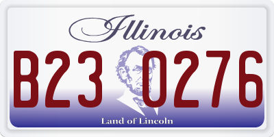 IL license plate B230276