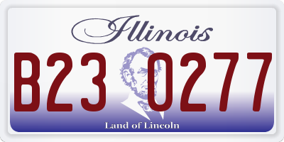 IL license plate B230277