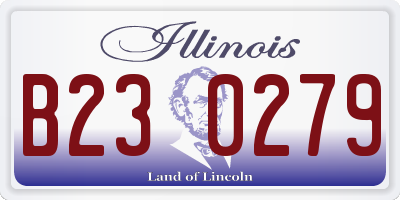 IL license plate B230279