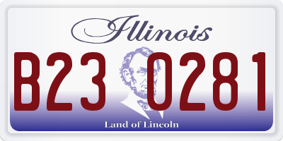 IL license plate B230281