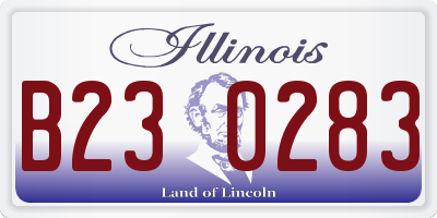 IL license plate B230283