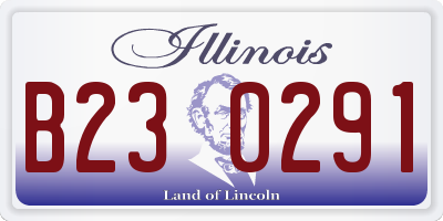 IL license plate B230291