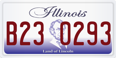 IL license plate B230293