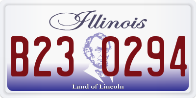 IL license plate B230294