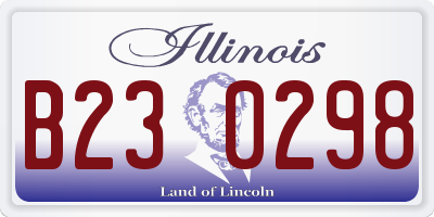 IL license plate B230298