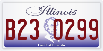 IL license plate B230299