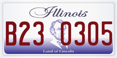 IL license plate B230305