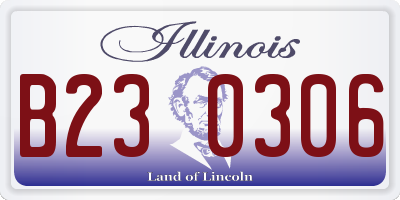 IL license plate B230306