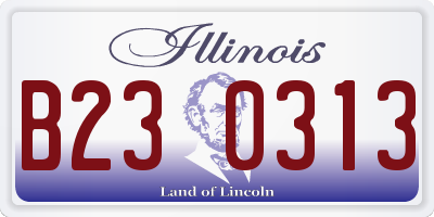 IL license plate B230313
