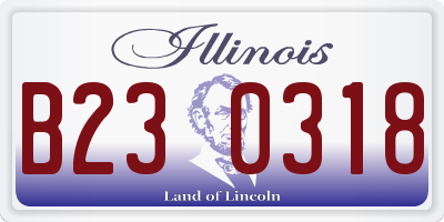 IL license plate B230318