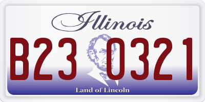 IL license plate B230321