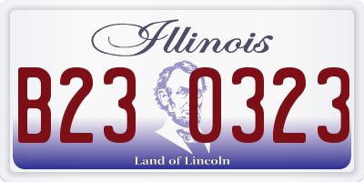 IL license plate B230323