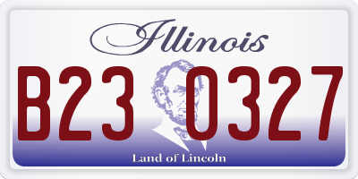 IL license plate B230327