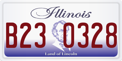 IL license plate B230328