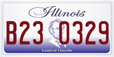 IL license plate B230329