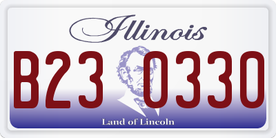 IL license plate B230330