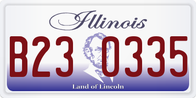 IL license plate B230335