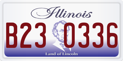 IL license plate B230336