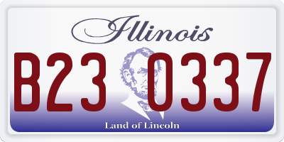 IL license plate B230337