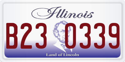 IL license plate B230339