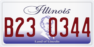 IL license plate B230344