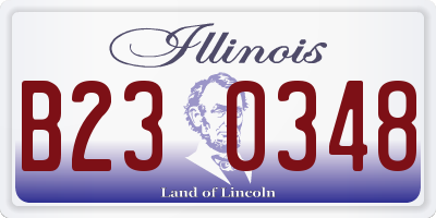 IL license plate B230348
