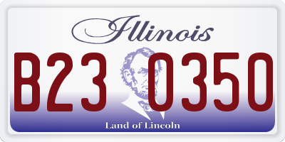 IL license plate B230350