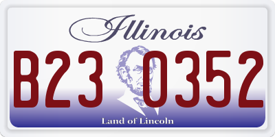IL license plate B230352
