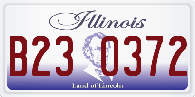 IL license plate B230372