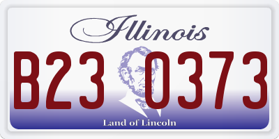 IL license plate B230373