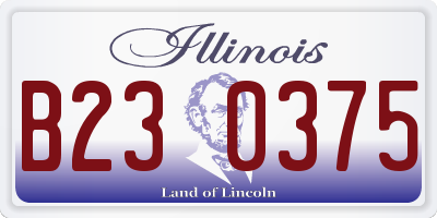 IL license plate B230375