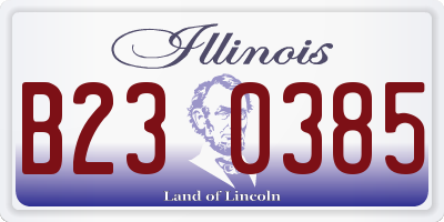 IL license plate B230385