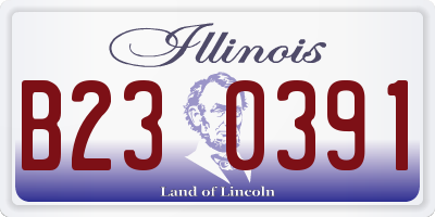 IL license plate B230391