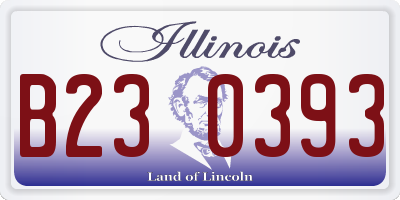 IL license plate B230393
